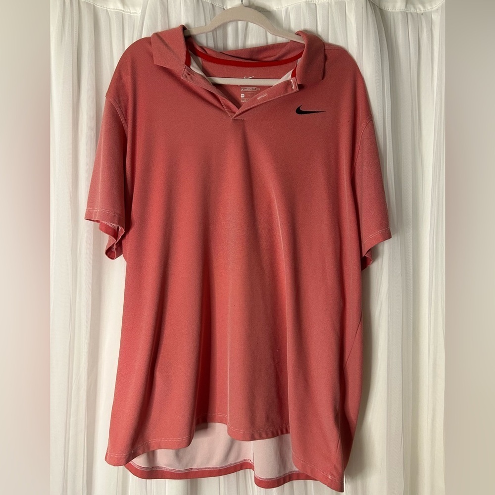 Nike Men's Red Dri-fit Polo Shirt XXL